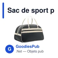 Sac de sport personnalisable NOSTALGIC avec logo - Miniature 1