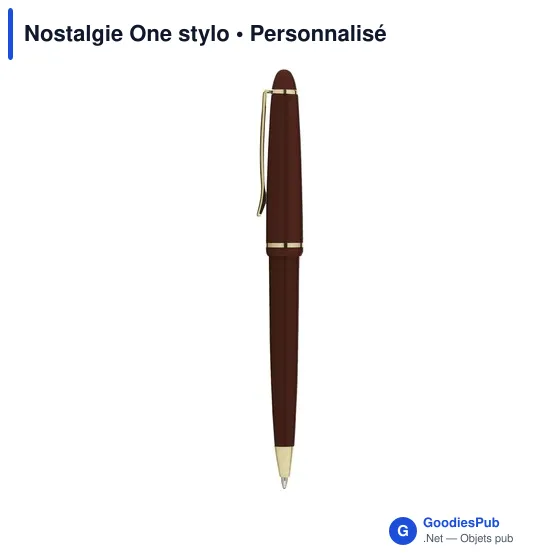 Stylo bille personnalisable Nostalgie One avec logo - Image 3