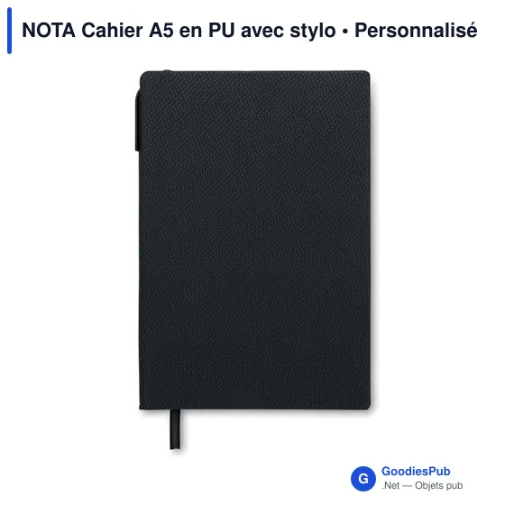 NOTA Cahier A5 en PU avec stylo - Image 11