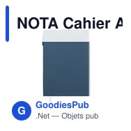 NOTA Cahier A5 en PU avec stylo - Miniature 3