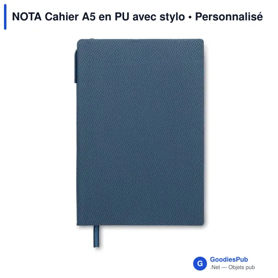 NOTA Cahier A5 en PU avec stylo - Image 3