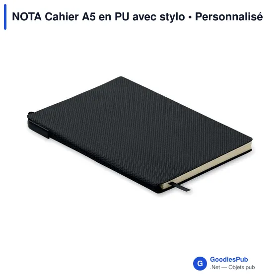 NOTA Cahier A5 en PU avec stylo - Image 9