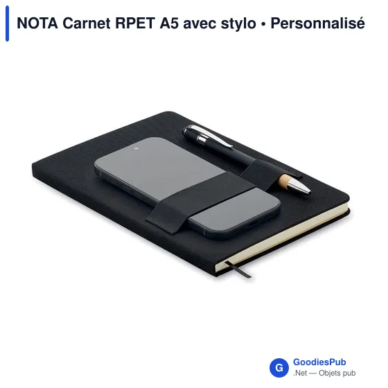 NOTA Carnet RPET A5 avec stylo - Image 3