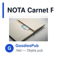 NOTA Carnet RPET A5 avec stylo - Miniature 5