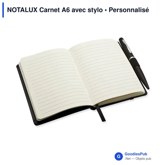 NOTALUX Carnet A6 avec stylo - Image 3