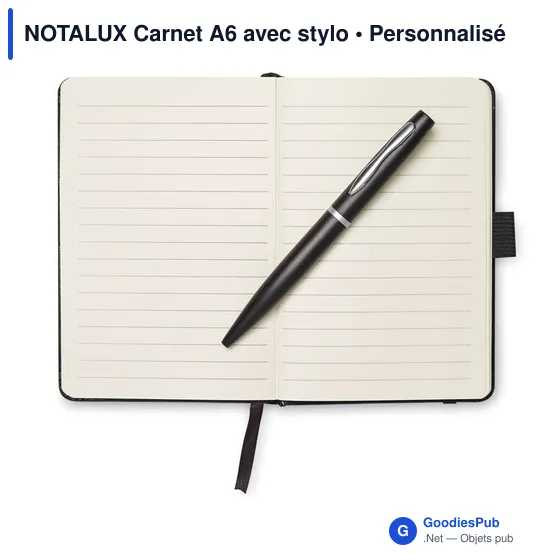 NOTALUX Carnet A6 avec stylo - Image 5