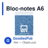 Bloc-notes A6 personnalisable Note Booq avec logo - Miniature 1