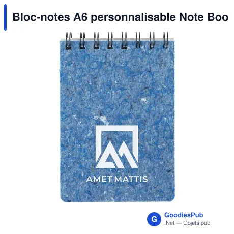 Bloc-notes A6 personnalisable Note Booq avec logo
