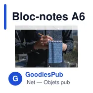Bloc-notes A6 personnalisable Note Booq avec logo - Miniature 2
