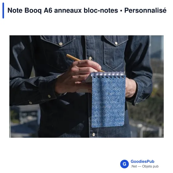 Bloc-notes A6 personnalisable Note Booq avec logo - Image 2