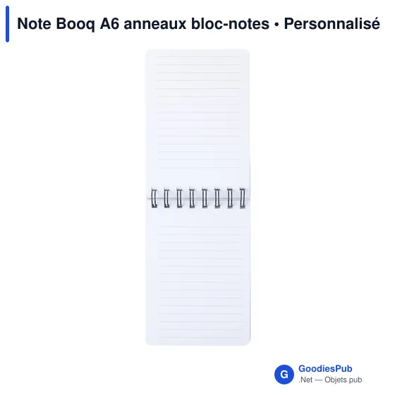 Bloc-notes A6 personnalisable Note Booq avec logo - Image 4