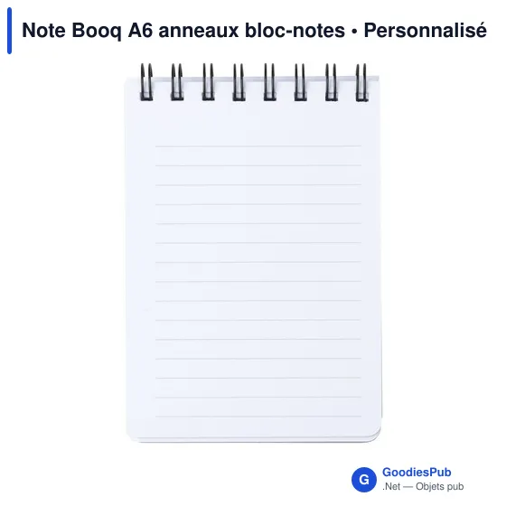 Bloc-notes A6 personnalisable Note Booq avec logo - Image 5