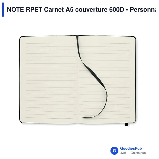 NOTE RPET Carnet A5 couverture 600D - Image 3