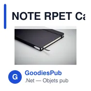 NOTE RPET Carnet A5 couverture 600D - Miniature 4