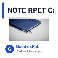 NOTE RPET Carnet A5 couverture 600D - Miniature 9