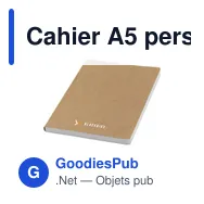 Cahier A5 personnalisable en papier recyclé avec logo - Notebook GRS Washable - Miniature 12