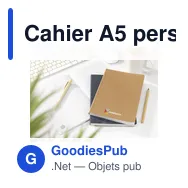 Cahier A5 personnalisable en papier recyclé avec logo - Notebook GRS Washable - Miniature 4