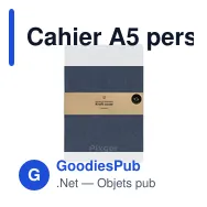 Cahier A5 personnalisable en papier recyclé avec logo - Notebook GRS Washable - Miniature 10