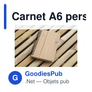 Carnet A6 personnalisable en déchets de pierre et bambou avec logo - Miniature 3