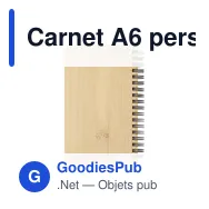 Carnet A6 personnalisable en déchets de pierre et bambou avec logo - Miniature 4