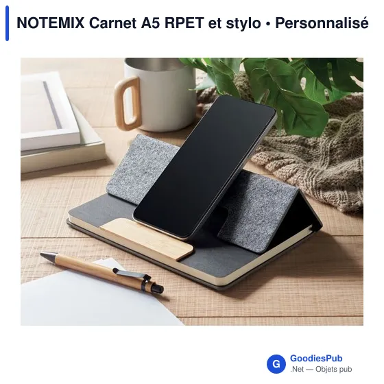 NOTEMIX Carnet A5 RPET et stylo - Image 12