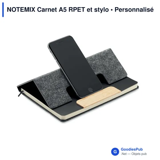NOTEMIX Carnet A5 RPET et stylo - Image 5