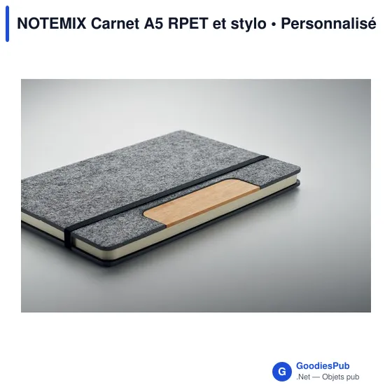 NOTEMIX Carnet A5 RPET et stylo - Image 7