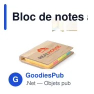 Bloc de notes adhésives personnalisable format 6 x 8,5 cm avec logo - Bambou 2 - Miniature 1