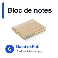 Bloc de notes adhésives personnalisable en bambou et papier avec logo - Bambou 3 - Miniature 2