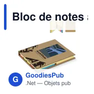 Bloc de notes adhésives personnalisable en papier kraft avec logo - Kraft 3 - Miniature 1