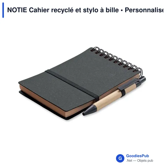 NOTIE Cahier recyclé et stylo à bille - Image 1
