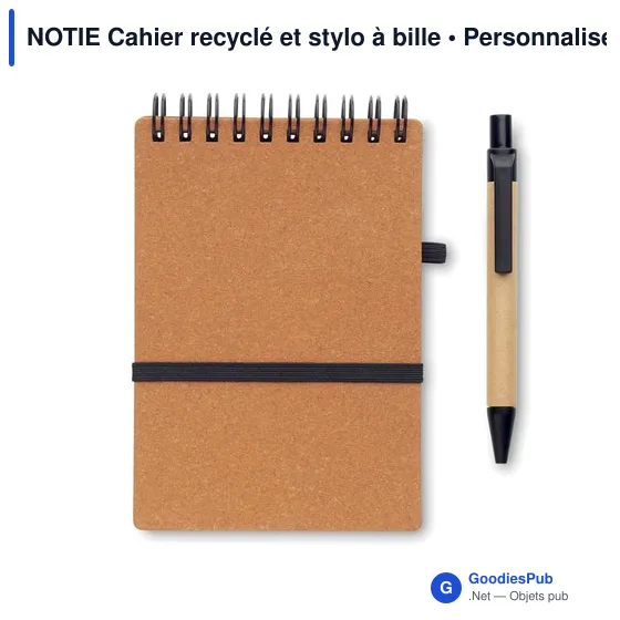 NOTIE Cahier recyclé et stylo à bille - Image 11