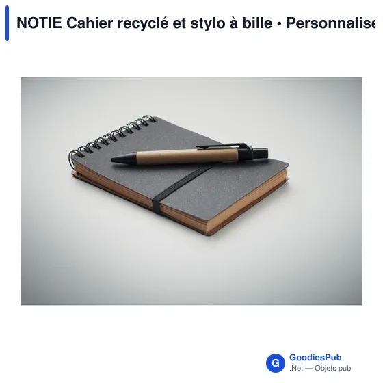 NOTIE Cahier recyclé et stylo à bille - Image 6