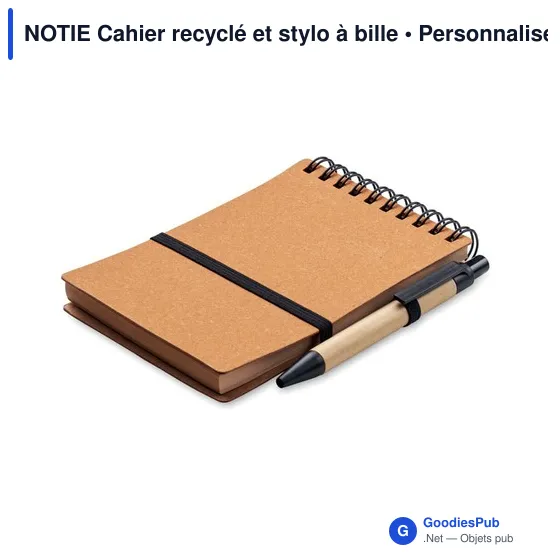 NOTIE Cahier recyclé et stylo à bille - Image 7