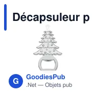 Décapsuleur personnalisable avec motif de Noël - NOTLEavec logo - Miniature 1