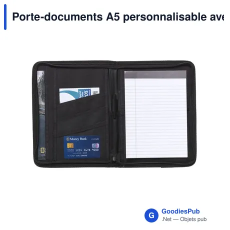 Porte-documents A5 personnalisable avec logo - Noto
