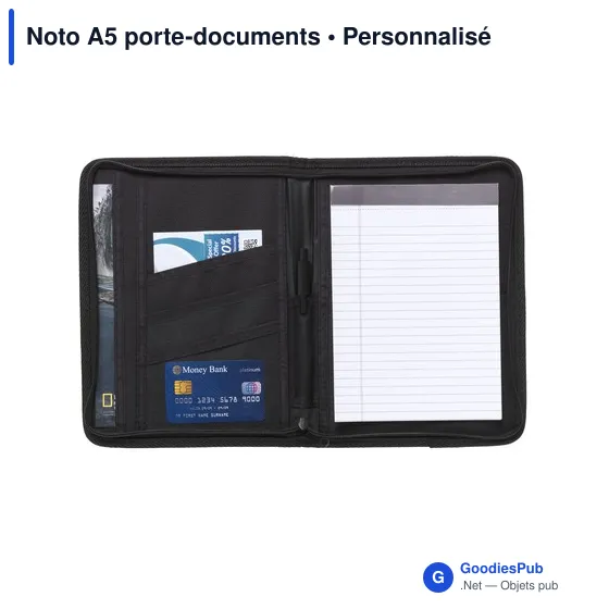 Porte-documents A5 personnalisable avec logo - Noto - Image 1