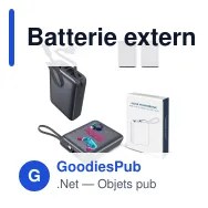 Batterie externe personnalisable 20000 mAh à câbles intégrés avec logo - Nova - Miniature 1