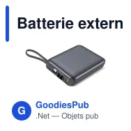 Batterie externe personnalisable 20000 mAh à câbles intégrés avec logo - Nova - Miniature 2