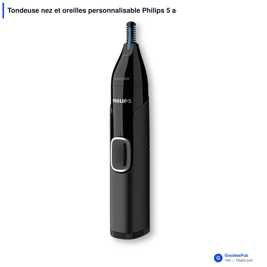 Tondeuse nez et oreilles personnalisable Philips 5 accessoires avec logo - NT5650 - Image 2