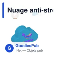 Nuage anti-stress personnalisable en mousse PU avec logo - Bleu clair ou blanc - Miniature 1