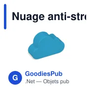Nuage anti-stress personnalisable en mousse PU avec logo - Bleu clair ou blanc - Miniature 2