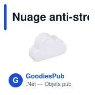 Nuage anti-stress personnalisable en mousse PU avec logo - Bleu clair ou blanc - Miniature 3