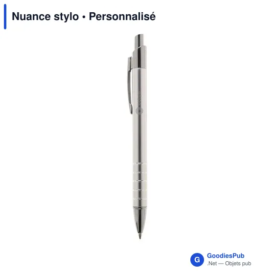 Stylo bille personnalisable en aluminium avec logo - Nuance stylo - Image 1