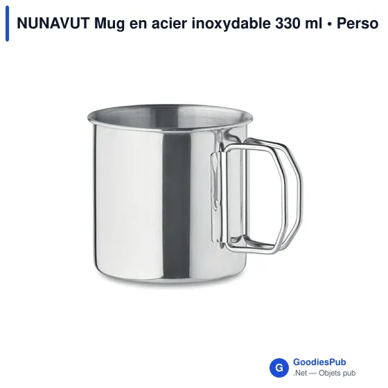 Mug réutilisable personnalisable avec logo - Nunavut - Image 1