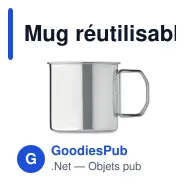 Mug réutilisable personnalisable avec logo - Nunavut - Miniature 2