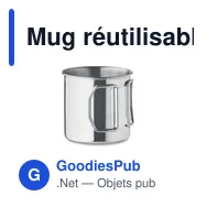 Mug réutilisable personnalisable avec logo - Nunavut - Miniature 3