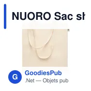 NUORO Sac shopping en coton biologiqu - Miniature 1