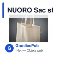 NUORO Sac shopping en coton biologiqu - Miniature 6