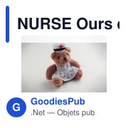 Ours en peluche personnalisable infirmière avec logo - Miniature 4